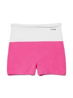 DSQUARED2 KIDS short colour block à plaque logo - Rose