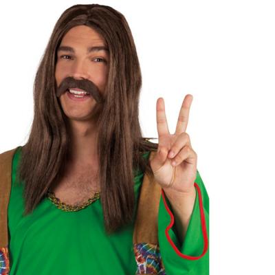 Verkleed plaksnor - foute party - donkerbruin - zelfklevende namaak snor Verkleed plaksnor - foute party - donkerbruin - zelfklevende namaak snor