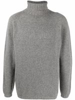 Lardini pull en laine mélangée à col roulé - Gris