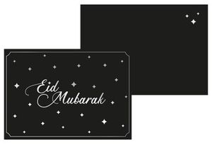 Kaart Eid Mubarak - Zwart/Zilver