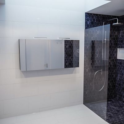 Spiegelkast Vico Cube | 150x70 cm | 3 Deuren | Zonder verlichting | Eiken