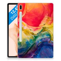 Tablethoes Samsung Galaxy Tab S7FE Watercolor Dark - thumbnail