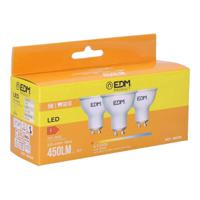 Set van 3 ledlampen EDM 98208 F 5 W 45 W GU10 450 lm Ø 5 x 5,5 cm (3200 K)
