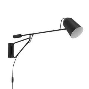 EGLO Loreto 1 Wandlamp - E27 - 35 cm - Zwart|Wit