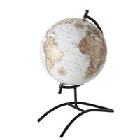 Decoratieve wereldbol op metalen voet