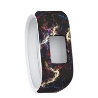 Gele bliksem patroon siliconen sport polsband voor Garmin Vivofit JR grootte: Large (geel)