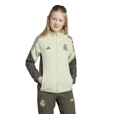 adidas Real Madrid Presentatie Trainingsjack 2025-2026 Kids Lichtgroen Grijs