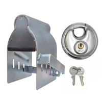 Proplus Aanhanger dissel slot - met discusslot van 70 mm - verzinkt staal