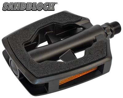 Union pedaal sp-2890 matzwart/zwart sandblock, op kaart.