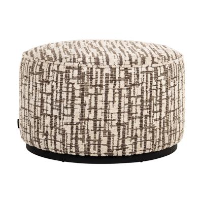 Richmond Poef 'Lexie' Geweven stof, 70cm, kleur Crème