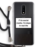 I'm dope: OnePlus 7 Transparant Hoesje met koord
