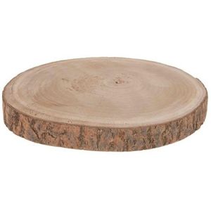 Woondecoratie Paulownia houten boomschijf 30 x 3 cm