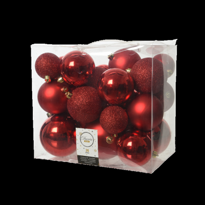 Kerstbal dia. 10.00 cm christmas red - Decoris