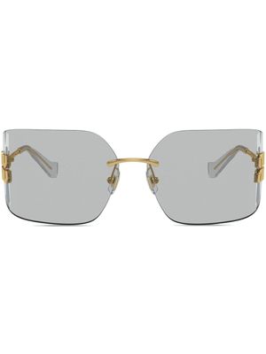 Miu Miu Eyewear lunettes de soleil Runway à design sans montures - Or