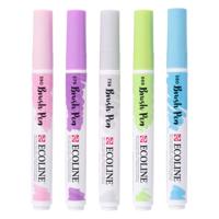 Bruynzeel Ecoline brush pen set pastel, 5 kleuren