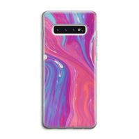 Paarse stroom: Samsung Galaxy S10 4G Transparant Hoesje