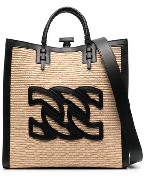 Casadei sac cabas en cuir à détail de logo - Tons neutres