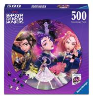KPop Demon Hunters Round Jigsaw Puzzle For the fans! (500 Pieces)