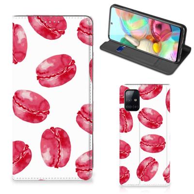 Samsung Galaxy A71 | Flip Style Cover | Pink Macarons
