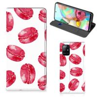 Samsung Galaxy A71 | Flip Style Cover | Pink Macarons