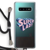 Superlady: Samsung Galaxy S10 Plus Transparant Hoesje met koord
