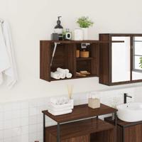 Badkamerwandkast 60x25x40 cm bewerkt hout bruin eikenkleur
