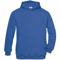 Kobaltblauwe katoenmix sweater met capuchon voor j 12-13 jaar (152/164)  -
