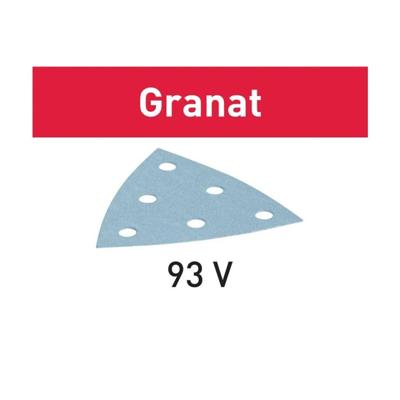 Festool 3-hoek schuurpapier 93mm (100x) - Granat - korrel 320 - 497399