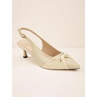 elegante beige slingback dameshakken met strikdetail, perfect voor formele evenementen Lightinthebox - thumbnail