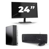 HP EliteDesk 800 G3 SFF - Intel Core i7-6e Generatie - 16GB RAM - 512GB SSD - Windows 11 + 1x 24 inch Monitor