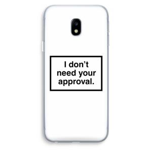 Don't need approval: Samsung Galaxy J3 (2017) Transparant Hoesje