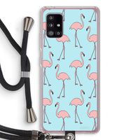 Anything Flamingoes: Samsung Galaxy A51 5G Transparant Hoesje met koord