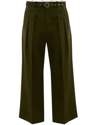 JW Anderson pantalon de costume à plis marqués - Vert
