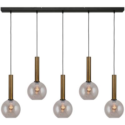 Masterlight HanglampBella 2 Antiek messing met goud glas - 2981-10-130-5-02-20