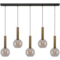 Masterlight HanglampBella 2 Antiek messing met goud glas - 2981-10-130-5-02-20