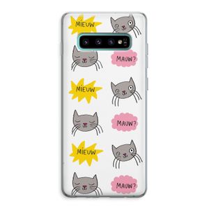 Meow: Samsung Galaxy S10 Plus Transparant Hoesje