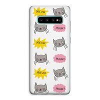 Meow: Samsung Galaxy S10 Plus Transparant Hoesje