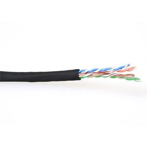 ACT EP890H CAT6 U/UTP PVC Patchkabel Soepel Zwart - 100 meter