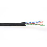 ACT EP890H CAT6 U/UTP PVC Patchkabel Soepel Zwart - 100 meter