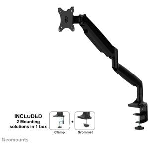 Neomounts NM-D750BLACK 1-voudig Monitor-tafelbeugel 25,4 cm (10) - 81,3 cm (32) Kantelbaar, Zwenkbaar Zwart