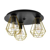Eglo Ø 45cm plafondlampTarbes 2 zwart met goud - 43654