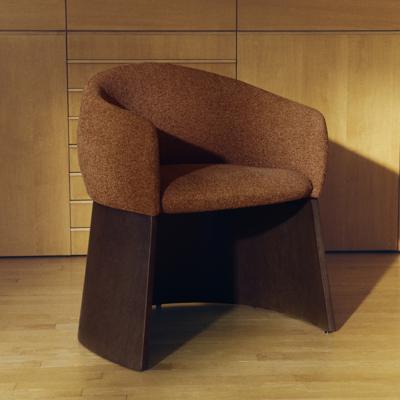 Kave Home Eetkamerstoel 'Bosca' Chenille, kleur Terracotta