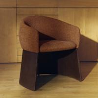 Kave Home Eetkamerstoel 'Bosca' Chenille, kleur Terracotta