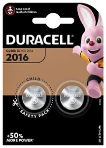 Duracell Specialty 2016 Lithium knoopcelbatterij, verpakking van 2