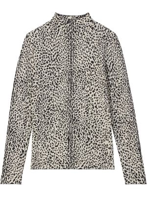 Proenza Schouler pull à imprimé léopard - Noir
