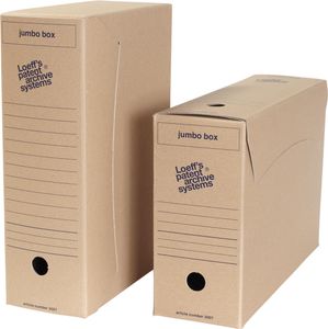 Loeff&apos;s archiefdoos Jumbo box, massief karton, bruin, pak van 8 stuks