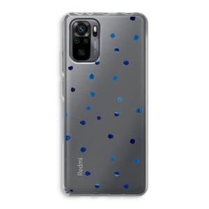 Blauwe stippen: Xiaomi Redmi Note 10 Pro Transparant Hoesje