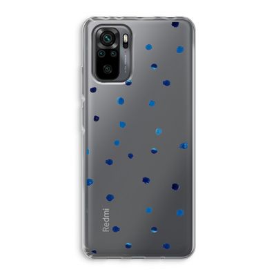 Blauwe stippen: Xiaomi Redmi Note 10 Pro Transparant Hoesje