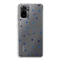 Blauwe stippen: Xiaomi Redmi Note 10 Pro Transparant Hoesje