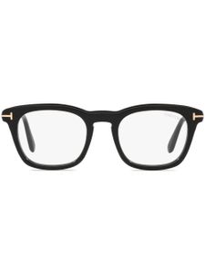 TOM FORD Eyewear lunettes de vue carrées à plaque logo - Noir